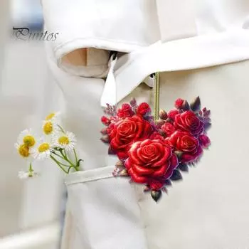 Подвеска для автомобиля с 2D-печатью в виде розы, рождественской елки, легкая подвеска для украшения зеркала заднего вида, сумки, окна красный