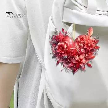 Подвеска для автомобиля с 2D-печатью в виде цветка, рождественской елки, легкая подвеска для зеркала заднего вида, украшения на сумку, подвеска-брелок красный