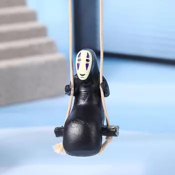 Подвеска для автомобиля «Унесенные призраками безликие люди» Хаяо Миядзаки — модное украшение для зеркала заднего вида TikTok Faceless man with rope; 2.5*2.5*4.5CM