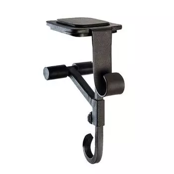 Подвеска для чулка и гирлянды для камина 2-в-1, регулируемая, сверхпрочная, для венка, без сверления, держатель для чулка на каминной полке для рождественского украшения 1pc чёрный