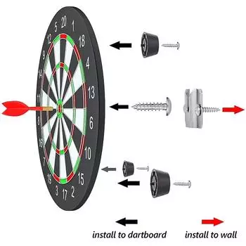 Подвеска для дротиков из сизаля Комплект кронштейнов для крепления дротиков Комплект крепежа Винты Настенные аксессуары для дротиков