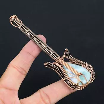 Подвеска для гитары Natural Republic Larimar ручной работы из медной проволоки 4,53 K1T54