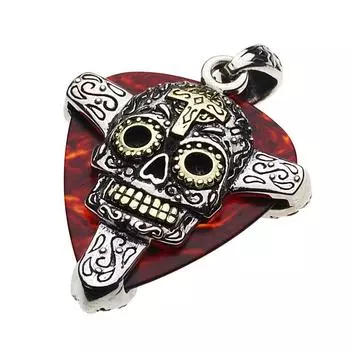 Подвеска для медиатора в виде мексиканского черепа, серебро p0514 [Cenote] [925 Accessories]
