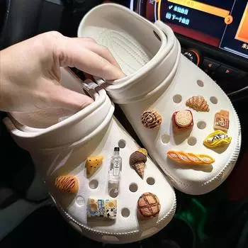 Подвеска для обуви, булавки «сделай сам», 3D искусственный хлеб, шоколадное украшение, пряжка для обуви с отверстиями, набор подвесок, аксессуары для детей, подарок для мальчиков и девочек