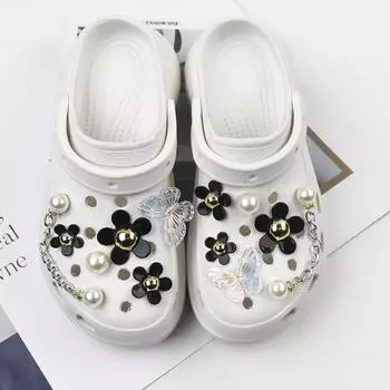 Подвеска для обуви, булавки «сделай сам», съемная винтажная жемчужная цепочка, декоративная пряжка для обуви с отверстиями, набор подвесок, аксессуары для детей, подарок для мальчиков и девочек