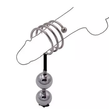 Подвеска для пениса, шариковый подшипник, физический натяжитель, кольцо-фонарь для пениса, страсть для пары, секс-помощь, инструмент для мужчин 28mm Ring+Single Ball25mm