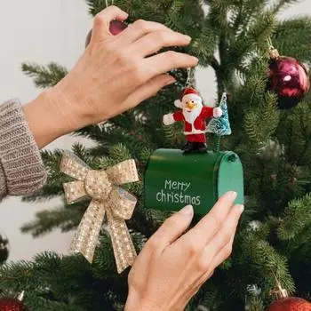 Подвеска для почтового ящика Санта-Клаус Снеговик Медведь Декор Рождественская елка подвесное украшение для дома Праздничный праздник белый