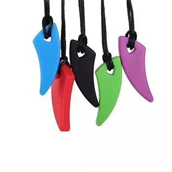 Подвеска для прорезывания зубов, жевательная резинка, СДВГ, кусающая сенсорная резинка, прорезыватель для зубов, жевательные игрушки, ожерелье для прорезывания зубов фиолетовый