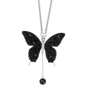 Подвеска для салона автомобиля Lucky, автомобильное украшение, зеркало заднего вида, аксессуары, подвески в виде бабочки для женщин разноцветный