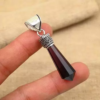 Подвеска для свадебных украшений ручной работы из стерлингового серебра 925 пробы с роскошным аметистом и драгоценным камнем