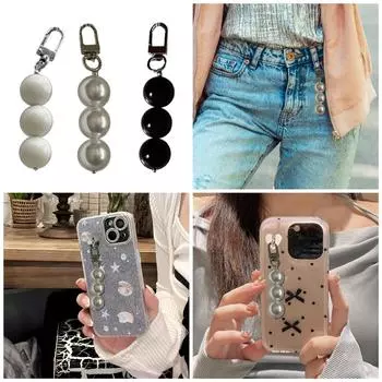 Подвеска для телефона из бисера, разноцветные бусины, брелок, подвеска, акриловые бусины, модный аксессуар для смартфонов, рюкзак разноцветный