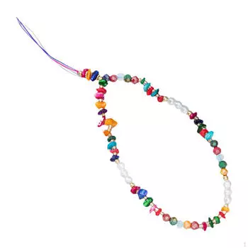 Подвеска для телефона из бисера, рюкзака, сумки, стильная декоративная цепочка для ключей с защитой от потери Blue