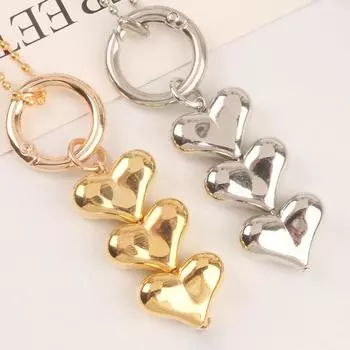 Подвеска для телефона в форме сердца, симпатичная подвеска на цепочку для ключей, сумка-подвеска, симпатичные аксессуары для телефона, камеры, сумки, мобильного брелока-подвески серебряный
