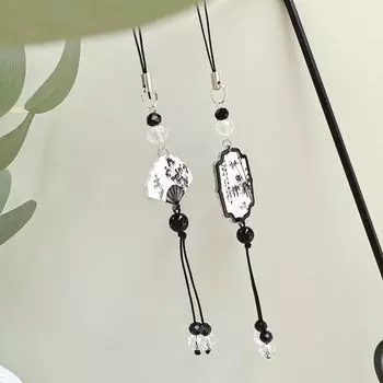 Подвеска для телефона в виде бабочки в китайском стиле, акриловая каллиграфия, украшение для ремешка мобильного телефона style 1