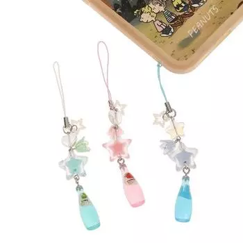 Подвеска для телефона в виде бутылки для напитков Y2K, цепочка для телефона для милой девушки, кавайный брелок для телефона, сумка