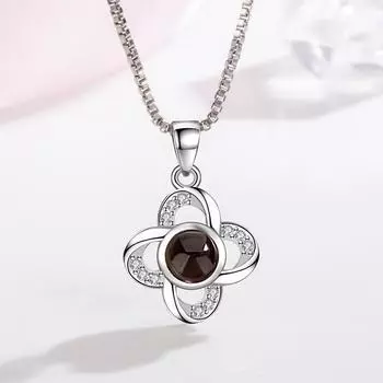 Подвеска для товара Признание в любви Douyin Памятное ожерелье Женское 100 Языков Я люблю тебя Проекция Ожерелье Подвеска