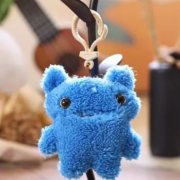 Подвеска для украшения сумки Плюшевая игрушка Кукла Мультяшная подвеска для сумки Брелок Тряпичная кукла Брелок One Size синий