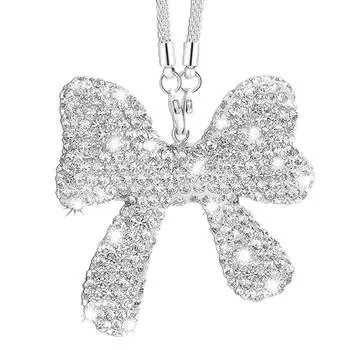 Подвеска для зеркала заднего вида автомобиля Стразы Зеркало заднего вида Подвеска для зеркала заднего вида Аксессуары для зеркала заднего вида Универсальное зеркало заднего вида жёлтый