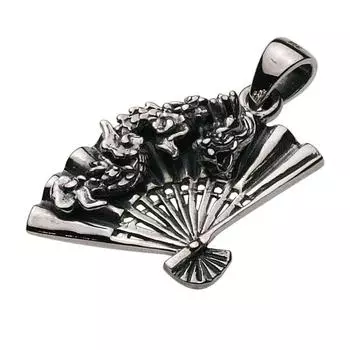 Подвеска Dragon Iron Fan Silver p0119 [Cenote] [925 Accessories]
