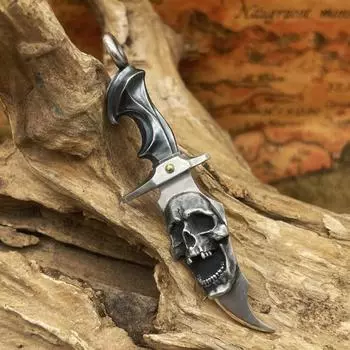 Подвеска Eternal Blade в винтажном дизайне, модный универсальный предмет для мужчин, персонализированная подвеска в виде черепа 1.5*5CM серебряный