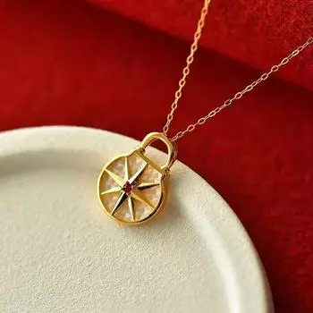 Подвеска Fritillary Sunflower из 18-каратного золота с универсальной цепочкой на ключицу из желтого золота 750 пробы Au750