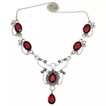 Подвеска гранат серебро стерлингов ювелирные изделия драгоценный камень позолоченный натуральный красный