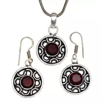 Подвеска гранат стерлинговое ювелирное изделие драгоценный камень позолоченный натуральный красный