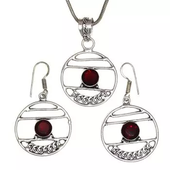Подвеска гранат стерлинговое ювелирное изделие драгоценный камень позолоченный натуральный красный