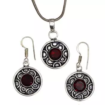 Подвеска гранат стерлинговое ювелирное изделие драгоценный камень позолоченный натуральный красный