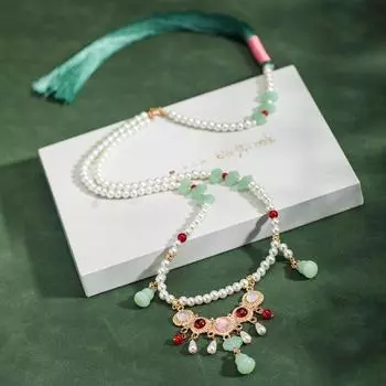 Подвеска Ханьфу Жуйи в китайском стиле, длинное ожерелье Ханьфу, династия Тан Мин Сун Style B