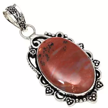 Подвеска Ханни Дендритовый Опал Драгоценный Камень Серебряное Украшение Ручной Работы 2.25