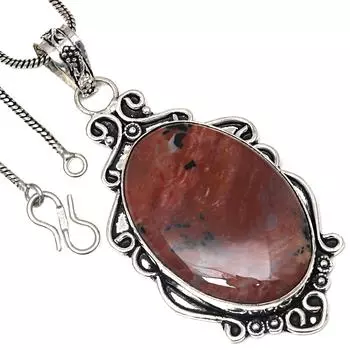 Подвеска HunnyDendritic Gemstone Подарок на День святого Валентина Серебряные украшения 2,5