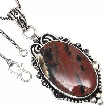 Подвеска HunnyDendritic Gemstone Подарок на День святого Валентина Серебряные украшения 2,5