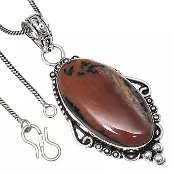 Подвеска HunnyDendritic Gemstone Подарок на День святого Валентина Серебряные украшения 2,5