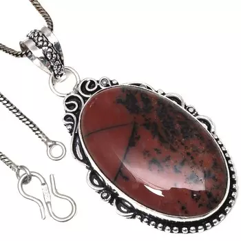 Подвеска HunnyDendritic Gemstone Valentine Day Серебряная бижутерия 2.25