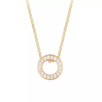 Подвеска и ожерелье Pave Circle из стерлингового серебра 925 пробы, ожерелья для женщин, оригинальные ювелирные изделия, подарок, Colares, новинка