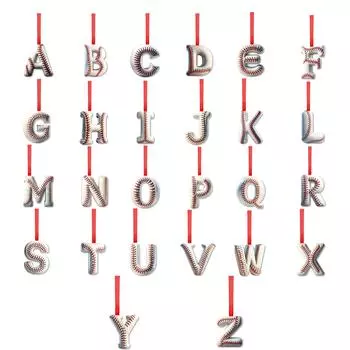 Подвеска из акрила «Бейсбол» с 26 буквами алфавита One Size