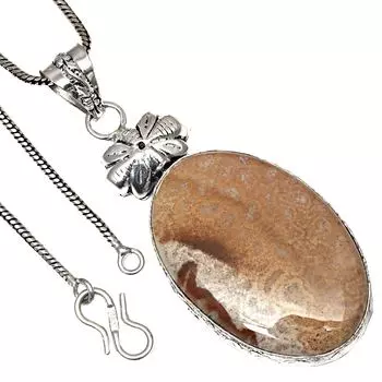 Подвеска из американского яшмового камня ручной работы ко Дню святого Валентина, серебряное украшение 2,25 дюйма