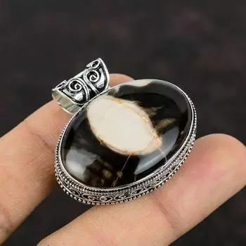 Подвеска из арахисового дерева и яшмы, подвеска из стерлингового серебра 925 пробы, подвеска ручной работы из настоящего драгоценного камня, винтажная подвеска для женщин, элегантный ювелирный подарок для нее