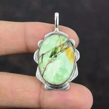 Подвеска из австралийского хромированного халцедона, подвеска из натурального драгоценного камня, подвеска из стерлингового серебра 925 пробы, подвеска ручной работы, подарки для матери, дизайнерские ювелирные изделия