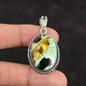 Подвеска из австралийского хромированного халцедона, серебряная подвеска 925 пробы, натуральный драгоценный камень, ювелирное изделие ручной работы, подвеска, подарок для женщин