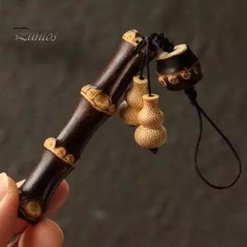 Подвеска из бамбука, модель «сделай сам», брелок в стиле ретро, модель A без шнурка, модель B с подвеской в виде тыквы A