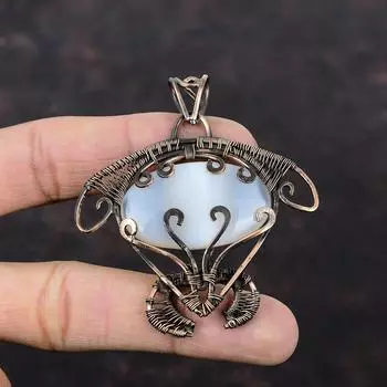 Подвеска из ботсванского агата, подвеска из медной проволоки, подвеска ручной работы, ювелирные изделия из медной проволоки, подвеска из настоящего драгоценного камня, ювелирные изделия в виде черепахи для подарка