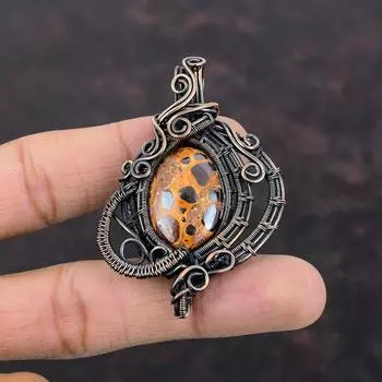 Подвеска из боксита, медная проволочная обертка, кулон из боксита, ювелирные изделия из драгоценных камней, медные украшения, подвеска ручной работы, проволочная обертка, ювелирные изделия, подарок для мамы