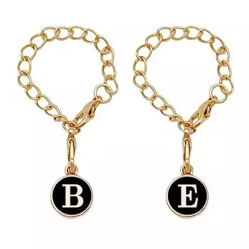 Подвеска из черного сплава с капающей надписью, начальная персонализированная цепочка с алфавитом, милый кулон или чашка для рюкзака, брелок для ключей, аксессуары as the picture