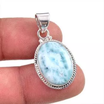 Подвеска из чистого серебра 925 пробы Natural Republic с драгоценным камнем ручной работы 1,5 дюйма t0q78