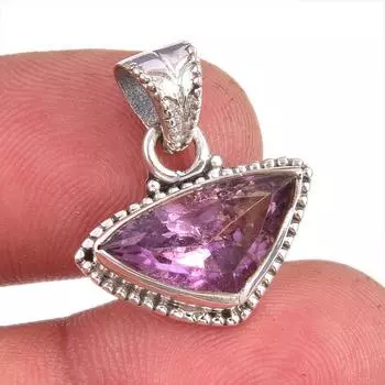 Подвеска из чистого серебра 925 пробы с натуральным аметрином ручной работы 1,25 дюйма d9V39