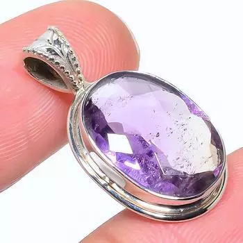 Подвеска из чистого серебра 925 пробы с натуральным аметрином ручной работы 1,18 дюйма u5J29