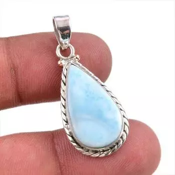 Подвеска из чистого серебра 925 пробы с драгоценным камнем Natural Republic, ручной работы, 1,50 дюйма, A1M73