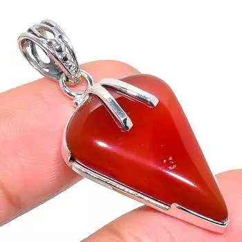 Подвеска из чистого серебра 925 пробы с натуральным сердоликом ручной работы 1,77 дюйма r3D54